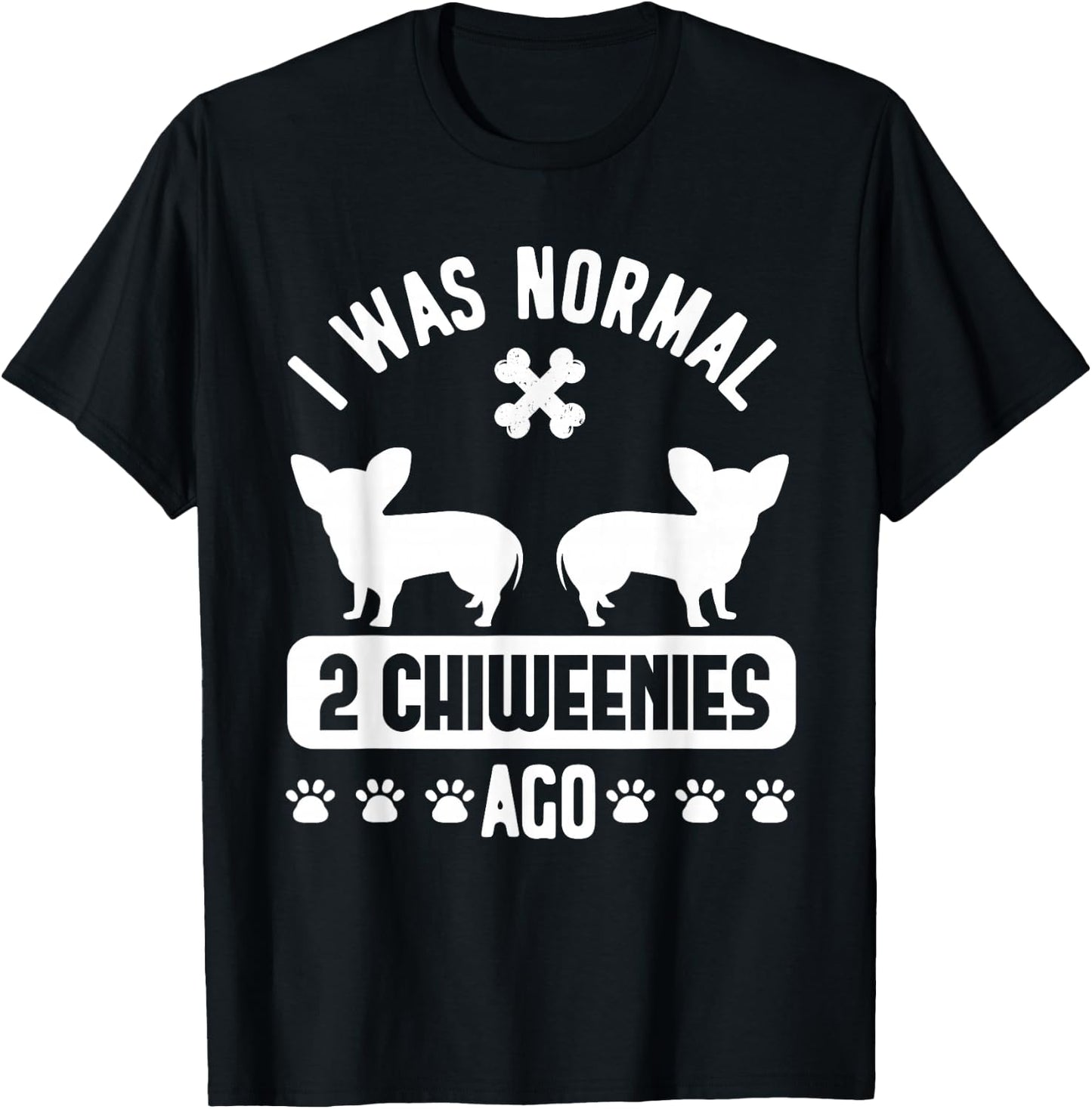 Funny Chiweenie Mom Mama Dog Owner Puppy Lover Dog Mom of 2 T-Shirt - T-Shirt | Black