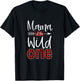 Mama of The Wild One Buffalo Plaid Lumberjack 1st Birthday T-Shirt - T-Shirt | Black