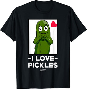 I Love Pickles - Pickle Lover T-Shirt - T-Shirt | Black
