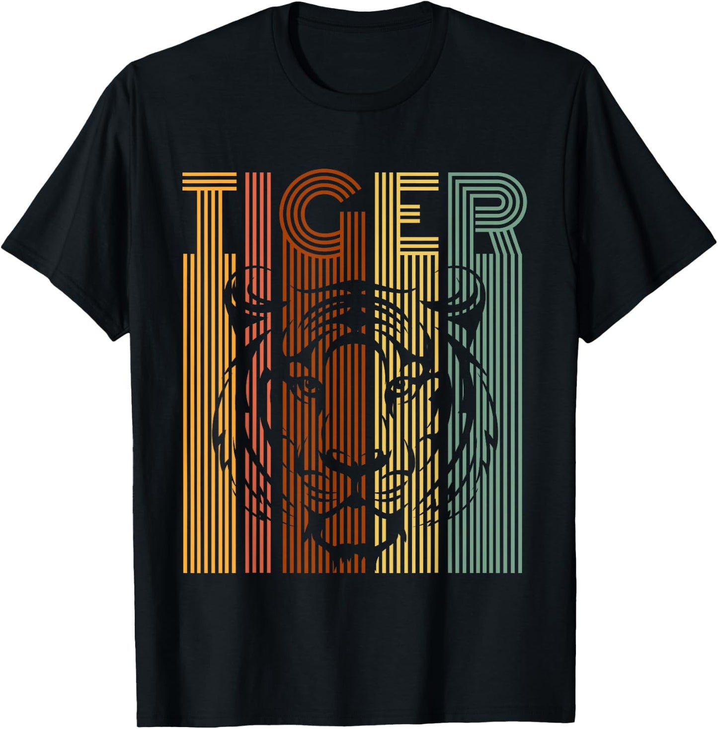 Vintage Tiger Retro Tiger Shirt Women Men Kids T-Shirt - T-Shirt | Black