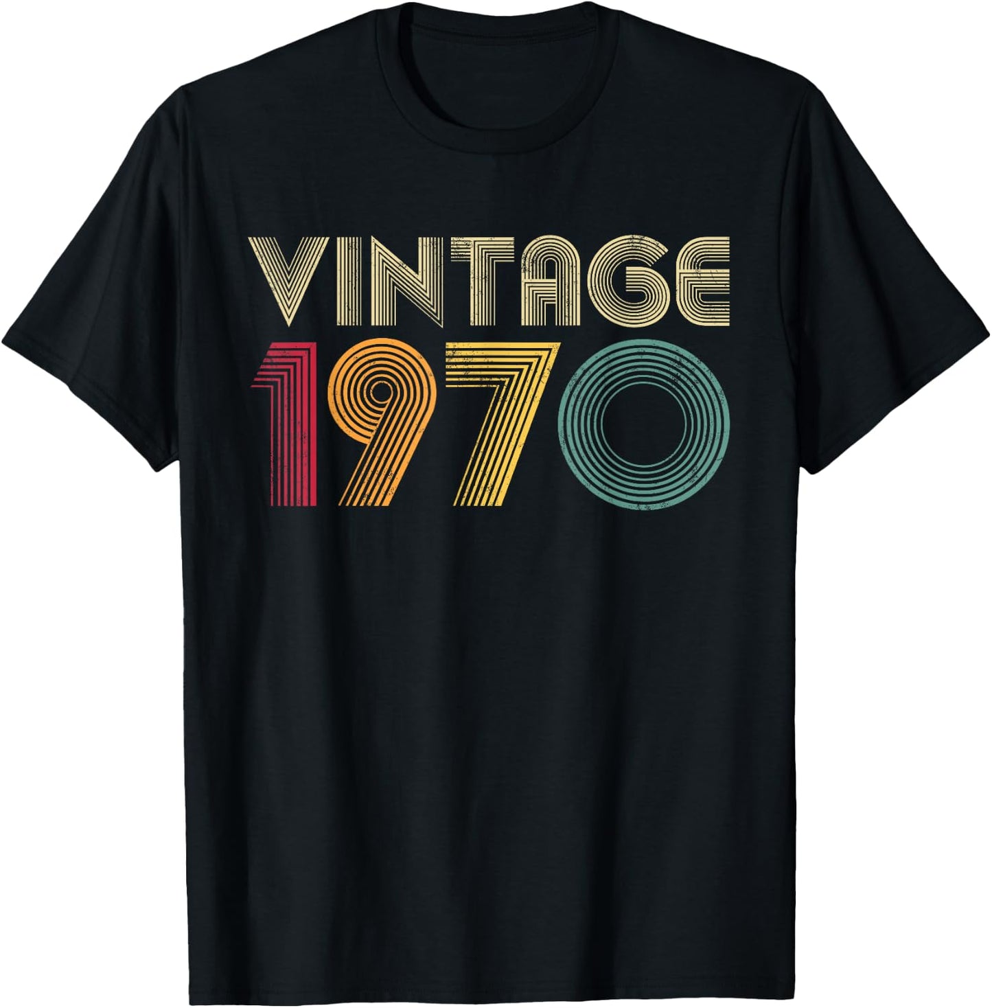 55th Birthday Gift Men 1970 55 Years Old Retro T-Shirt - T-Shirt | Black