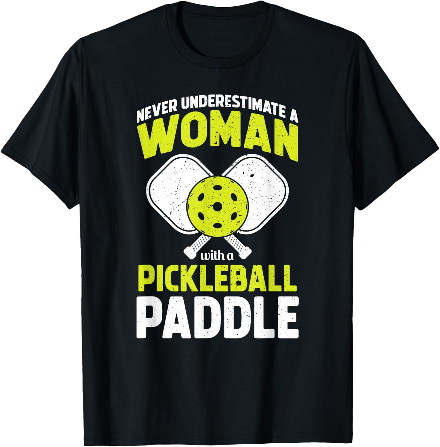Pickleball Woman Funny Pickleball Player T-Shirt - T-Shirt | Black