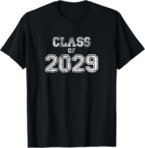 Class of 2029 Shirt | Senior 2029 Graduation Gift Him Her T-Shirt - T-Shirt | Black