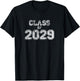 Class of 2029 Shirt | Senior 2029 Graduation Gift Him Her T-Shirt - T-Shirt | Black