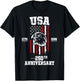 4th of July America Us Flag Patriotic 250th Anniversary USA T-Shirt - T-Shirt | Black