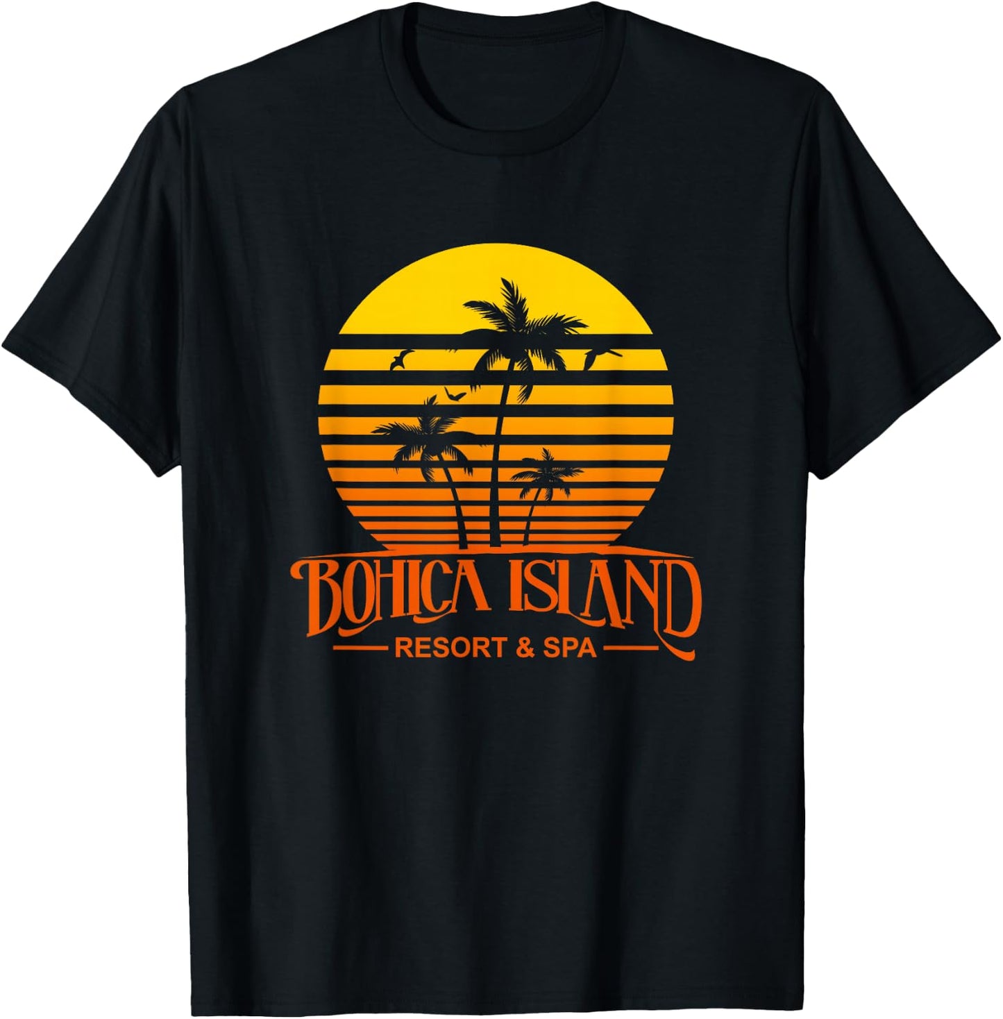 Funny retro Bohica island resort and spa military veteran T-Shirt - T-Shirt | Black