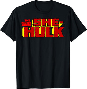 Marvel The Savage She-Hulk Ultimate Retro Logo T-Shirt - T-Shirt | Black