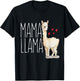 Mama Llama Gift Funny Matching Family Tribe Mom Mommy Mum T-Shirt - T-Shirt | Black