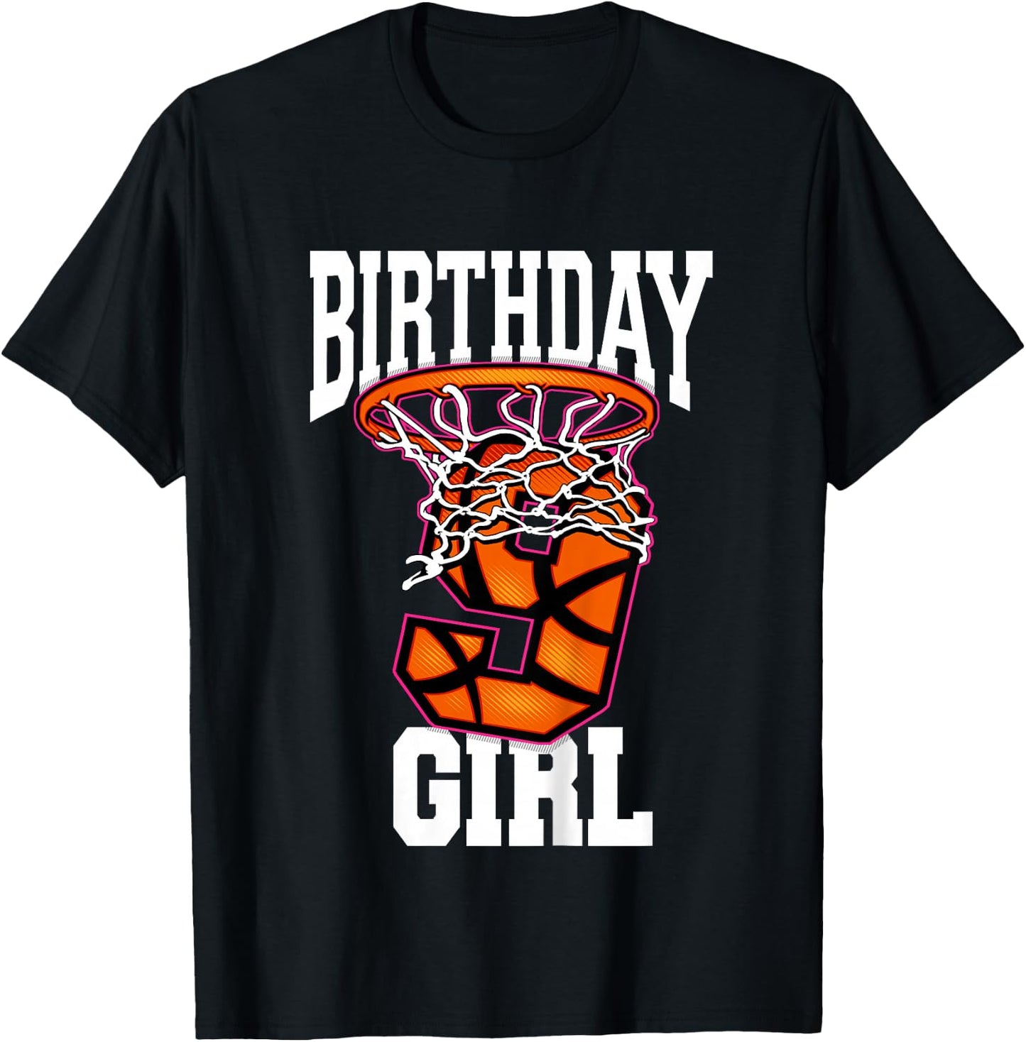 9th Birthday | Basketball For Girl | 9 Years Old T-Shirt - T-Shirt | Black
