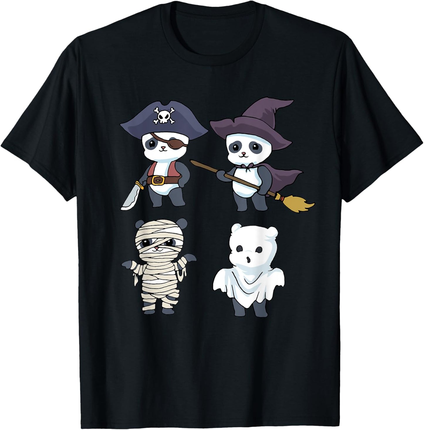 Panda Halloween T-Shirt - T-Shirt | Black