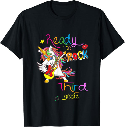 Ready to rock third grade Back to school T-Shirt - T-Shirt | Black