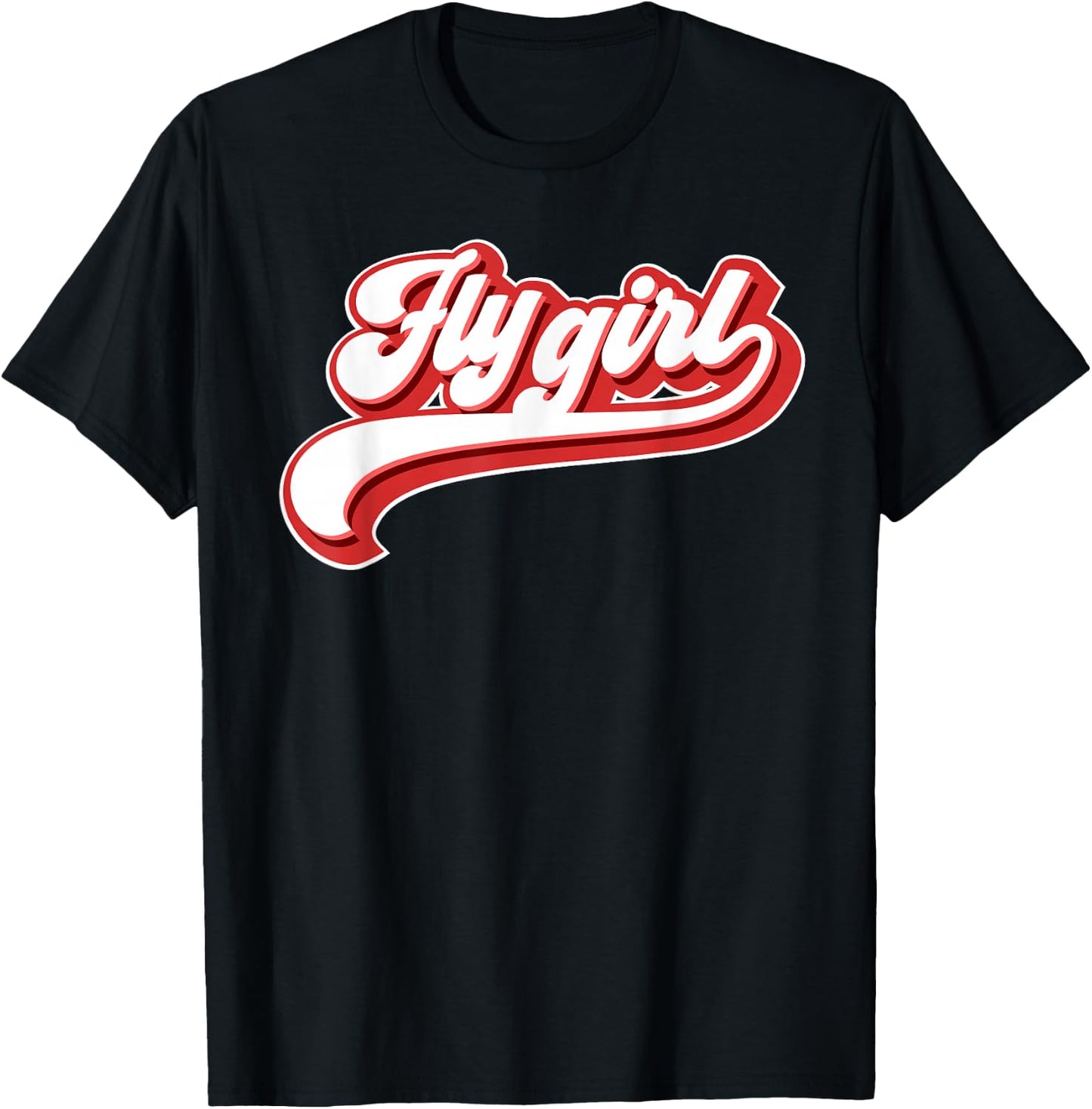 Fly Girl 80s 90s Old School Hip Hop T-Shirt - T-Shirt | Black