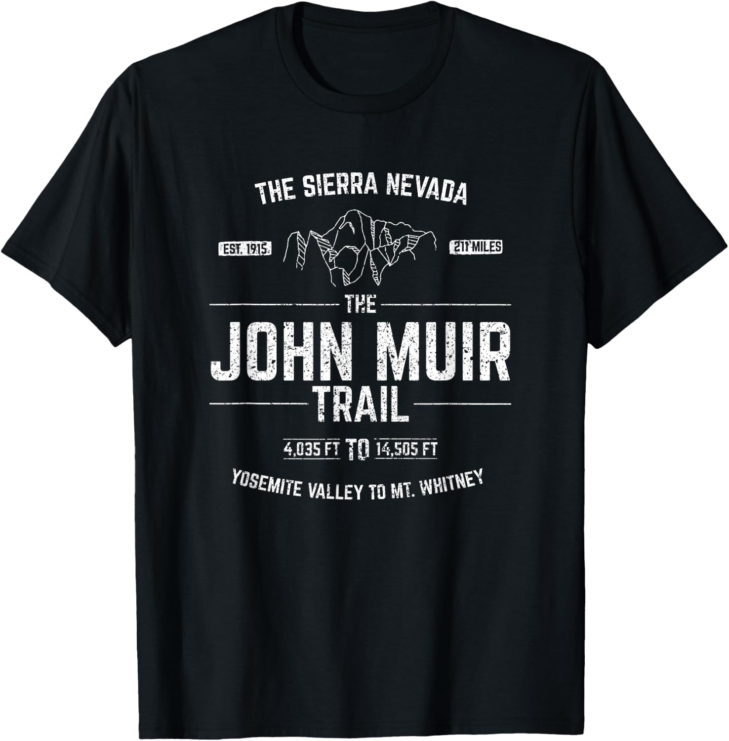 The John Muir Trail - T SHIRT T-Shirt - T-Shirt | Black