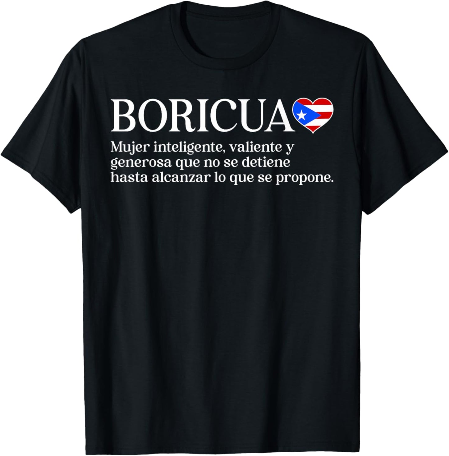 Boricua Definition Puerto Rico Woman Puerto Rican Girl T-Shirt - T-Shirt | Black