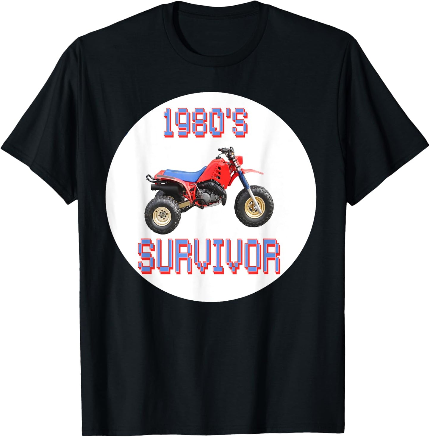 Funny 80's Survivor Three Wheeler T-Shirt - T-Shirt | Black