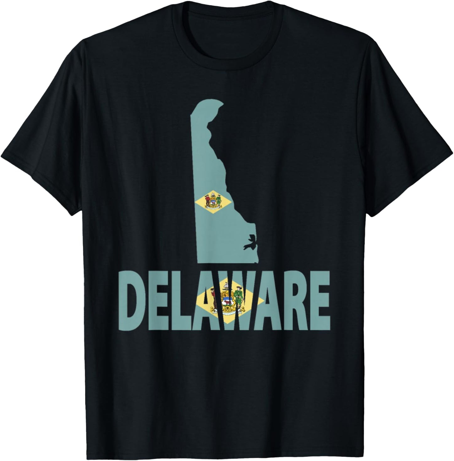 Vintage Delaware State I Love Delaware Home State T-Shirt - T-Shirt | Black