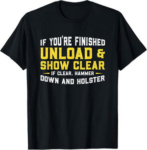 Unload & Show Clear Gunlover Gift T-Shirt - T-Shirt | Black