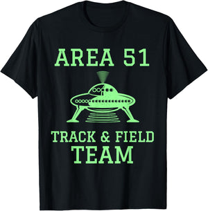 Funny Area 51 Track and Field Team Storm Runners UFO T-Shirt - T-Shirt | Black