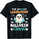 Funny Ghost The Spooky Laboratory Halloween Crew Lab Tech T-Shirt - T-Shirt | Black