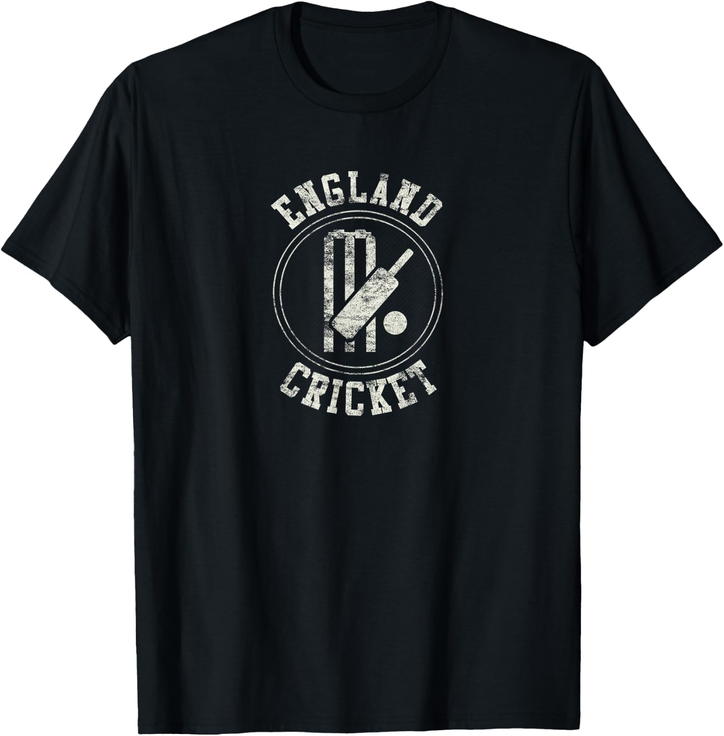 Vintage England Cricket Logo T-Shirt - T-Shirt | Black