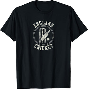 Vintage England Cricket Logo T-Shirt - T-Shirt | Black