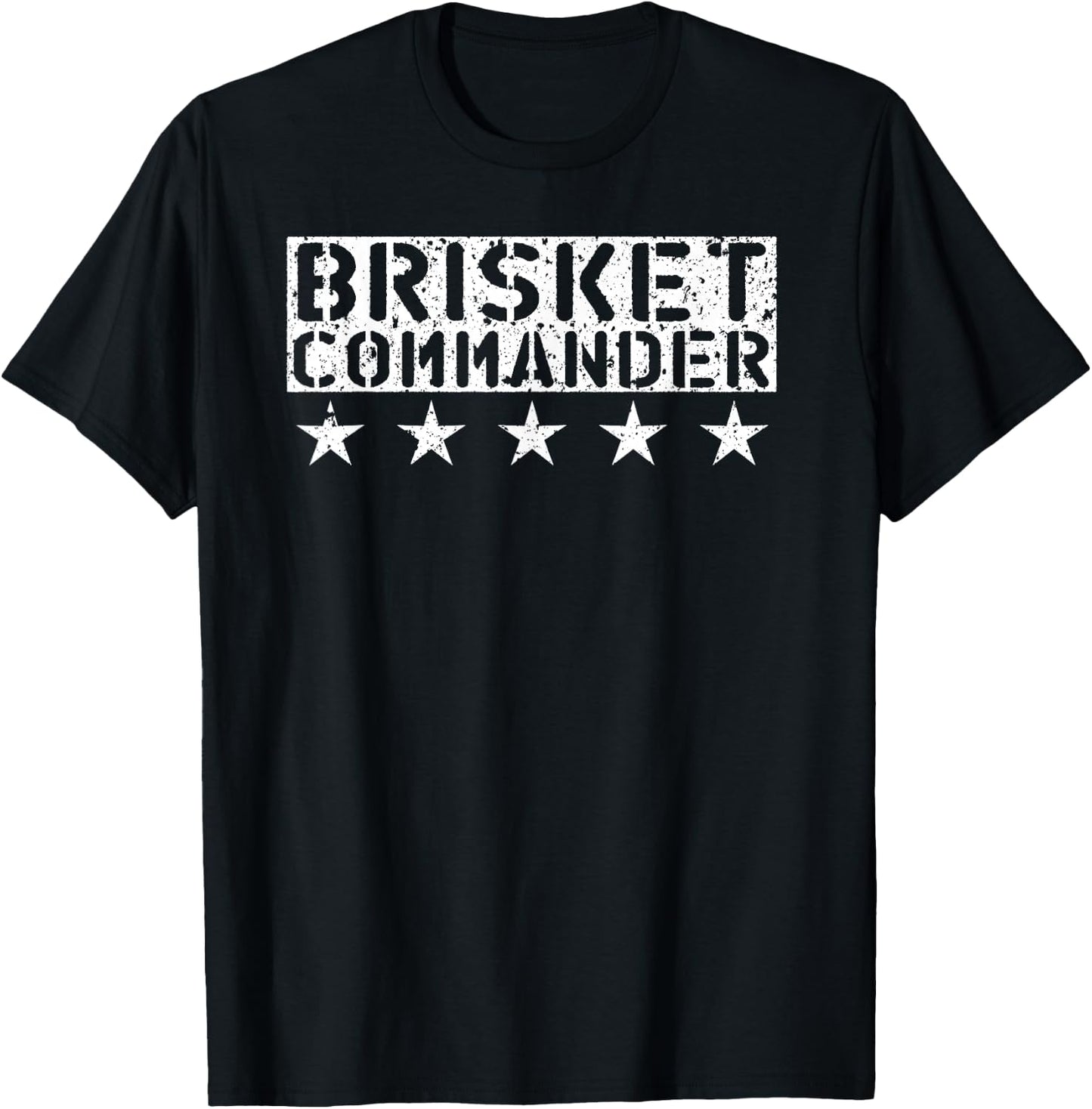 [BBQ DUDE] BRISKET COMMANDER BBQ Shirt T-Shirt - T-Shirt | Black
