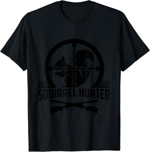 Squirrel Hunter Target Practice Hunting Sportsman Sport Gift T-Shirt - T-Shirt | Black
