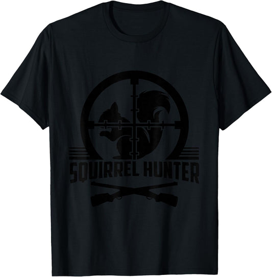 Squirrel Hunter Target Practice Hunting Sportsman Sport Gift T-Shirt - T-Shirt | Black
