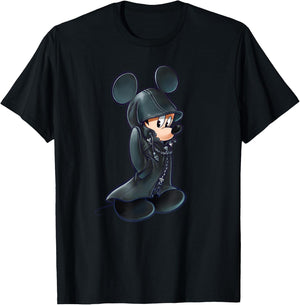 Disney Kingdom Hearts King Mickey Black Coat T-Shirt - T-Shirt | Black