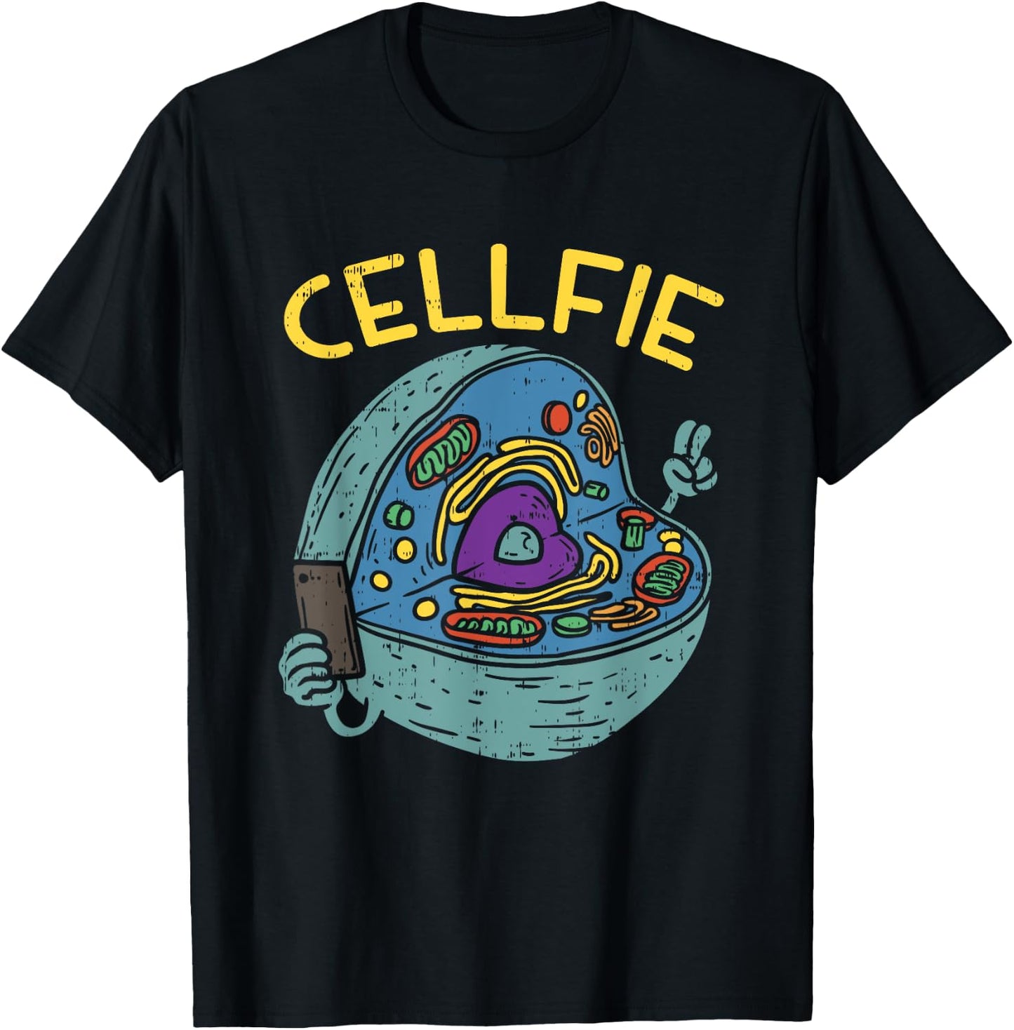 Cell Fie Funny Science Biology Teacher T Shirt T-Shirt - T-Shirt | Black