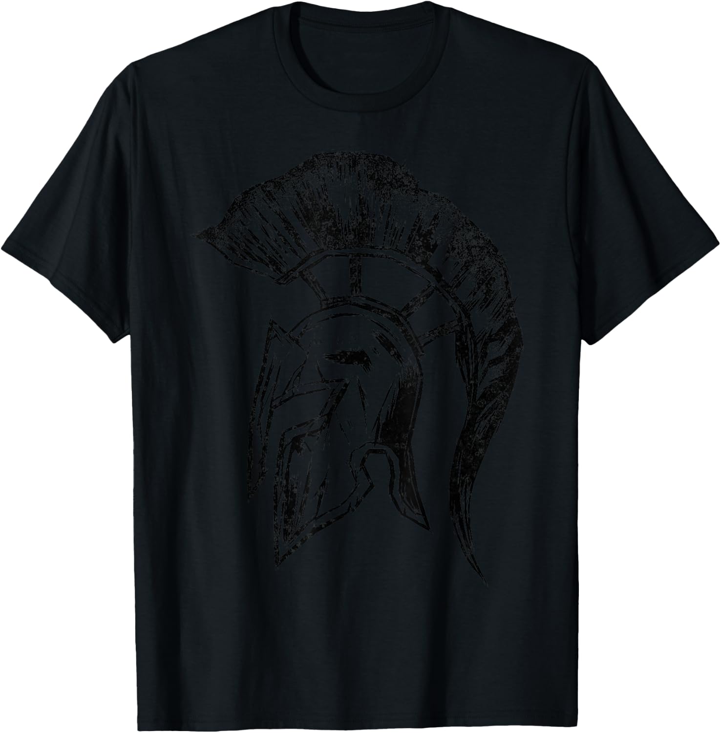 Retro Vintage Spartan Helmet Warrior Trojan Warrior T-Shirt - T-Shirt | Black