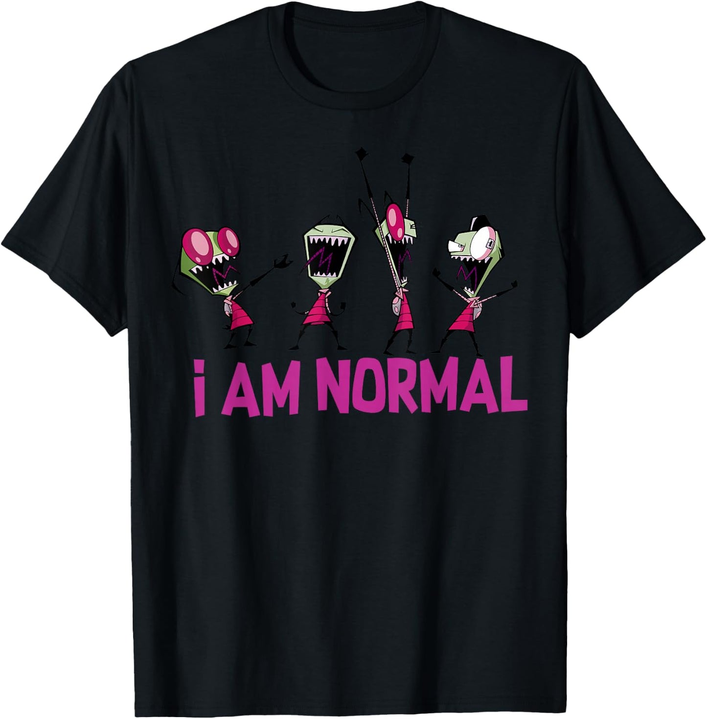 Nickelodeon Invader Zim I Am Normal Dance Small T-Shirt - T-Shirt | Black