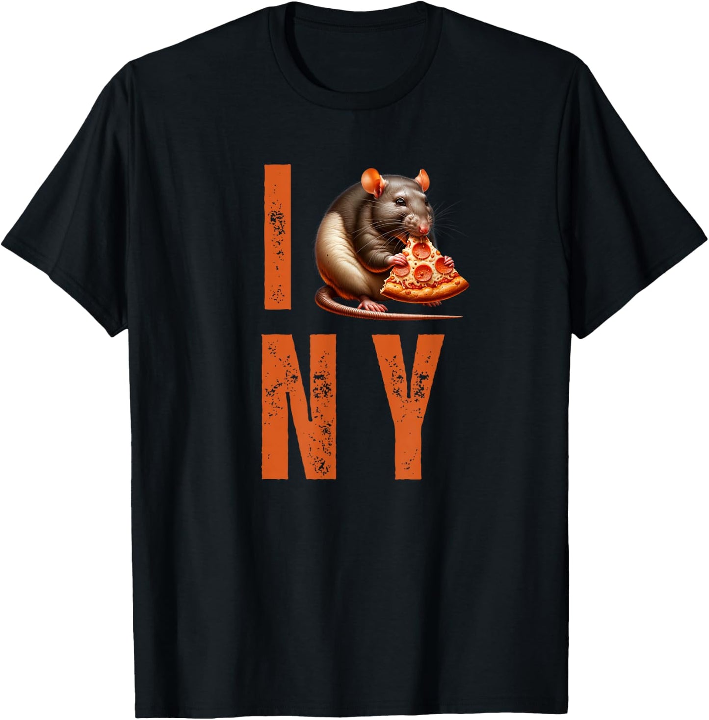 Pizza Rat I love New York T-Shirt - T-Shirt | Black