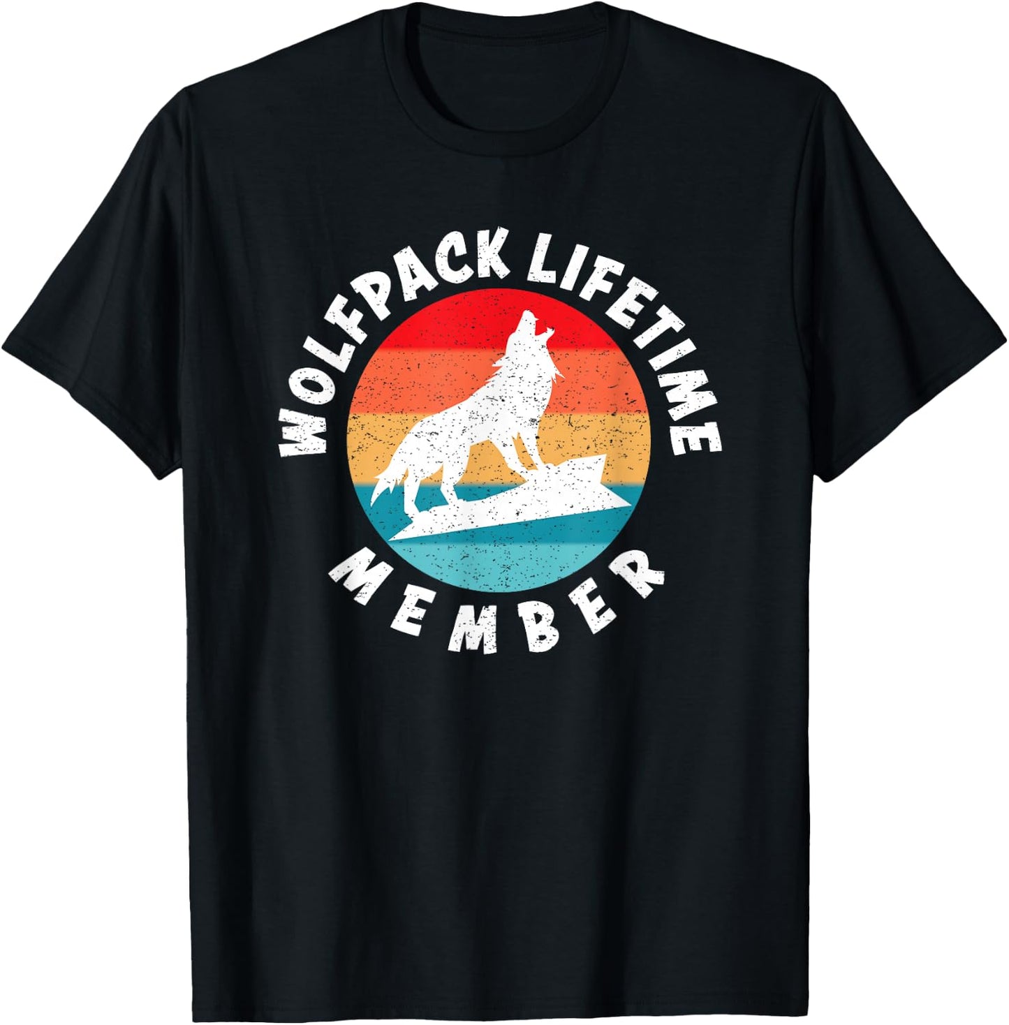 Wolfpack Lifetime Member Team for Wolf Lovers Gift T-Shirt - T-Shirt | Black