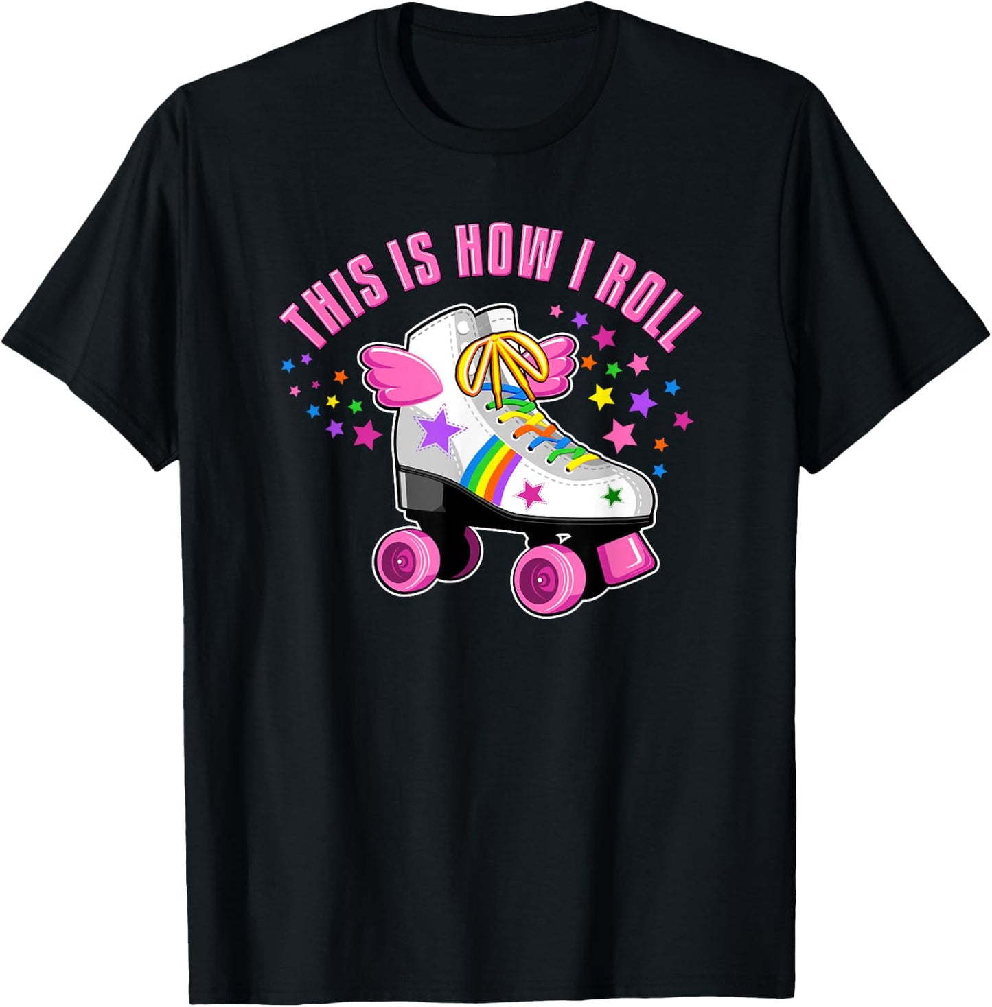This is how I roll, Roller skate girl's, kids T-Shirt - T-Shirt | Black