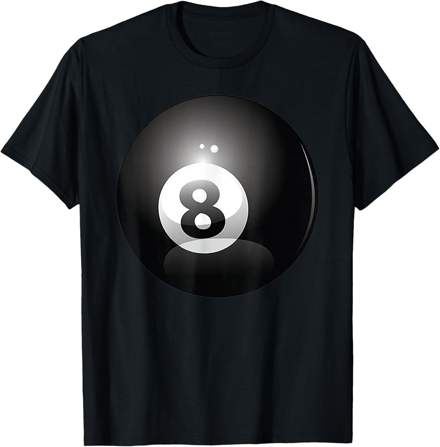 8 Ball Billiards Pool Player Eight Ball Lucky 8 T-Shirt - T-Shirt | Black