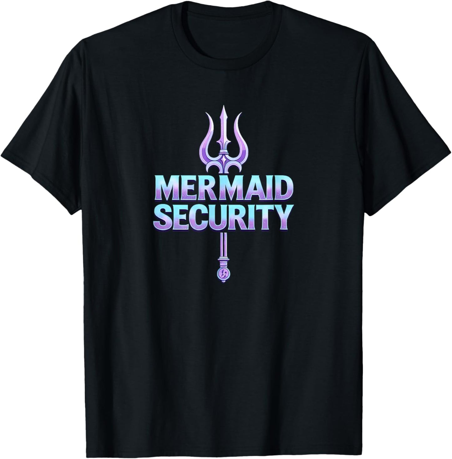 Daddy Dad Mermaid Security T-Shirt - T-Shirt | Black