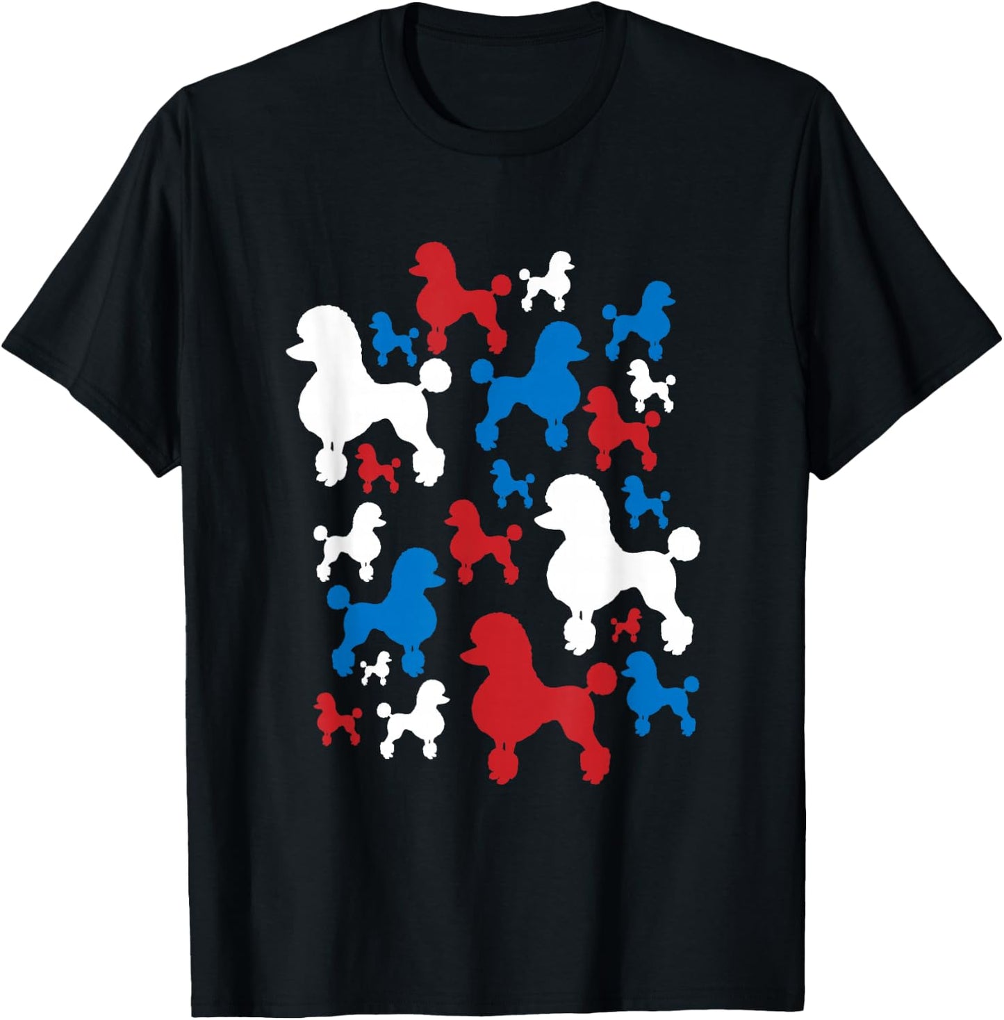 Poodle Patriotic 4th Of July Shirt T-Shirt - T-Shirt | Black