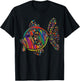 Psychedelic Fish Abstract Design T-Shirt - T-Shirt | Black
