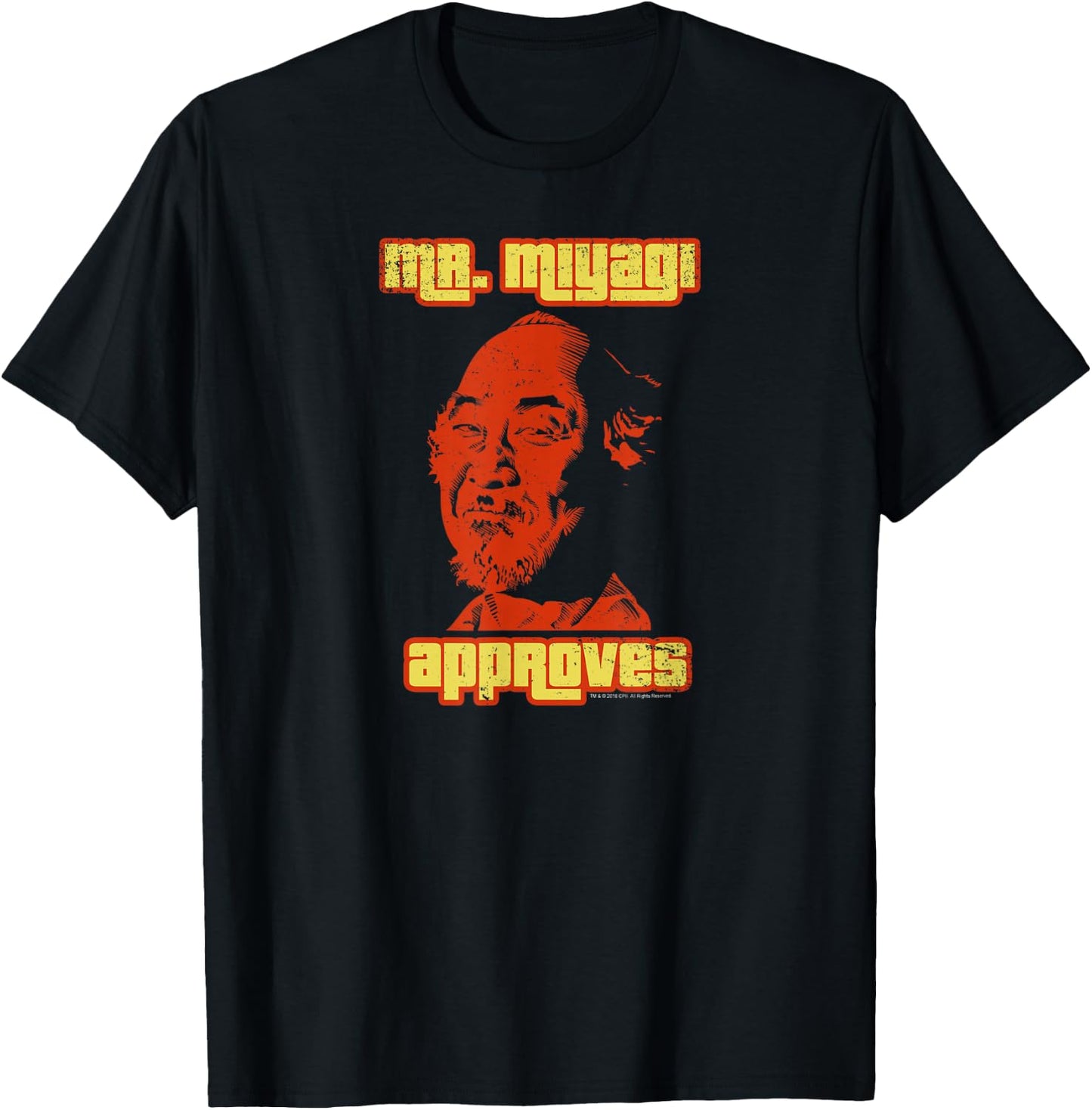 The Karate Kid Mr. Miyagi Approves Retro Movie T-Shirt - T-Shirt | Black