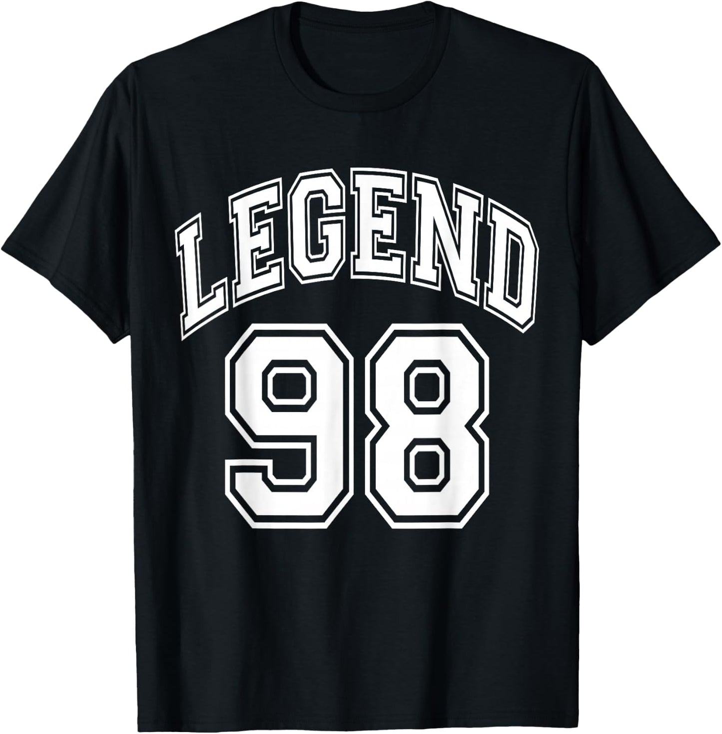 Legend 98 Years Old Number Team 98th Birthday 1998 T-Shirt - T-Shirt | Black
