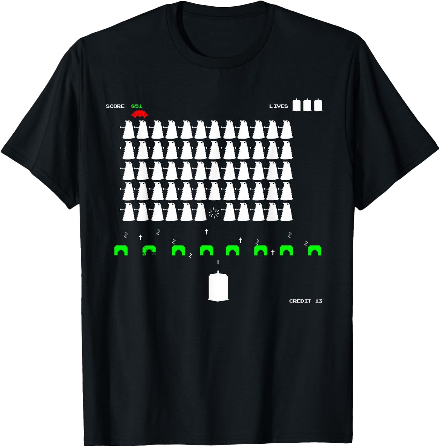 Dr. Invader Who? T-Shirt - T-Shirt | Black