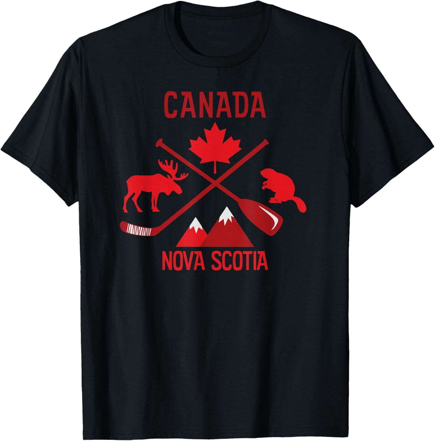 Nova Scotia Canada Symbols T-Shirt - T-Shirt | Black