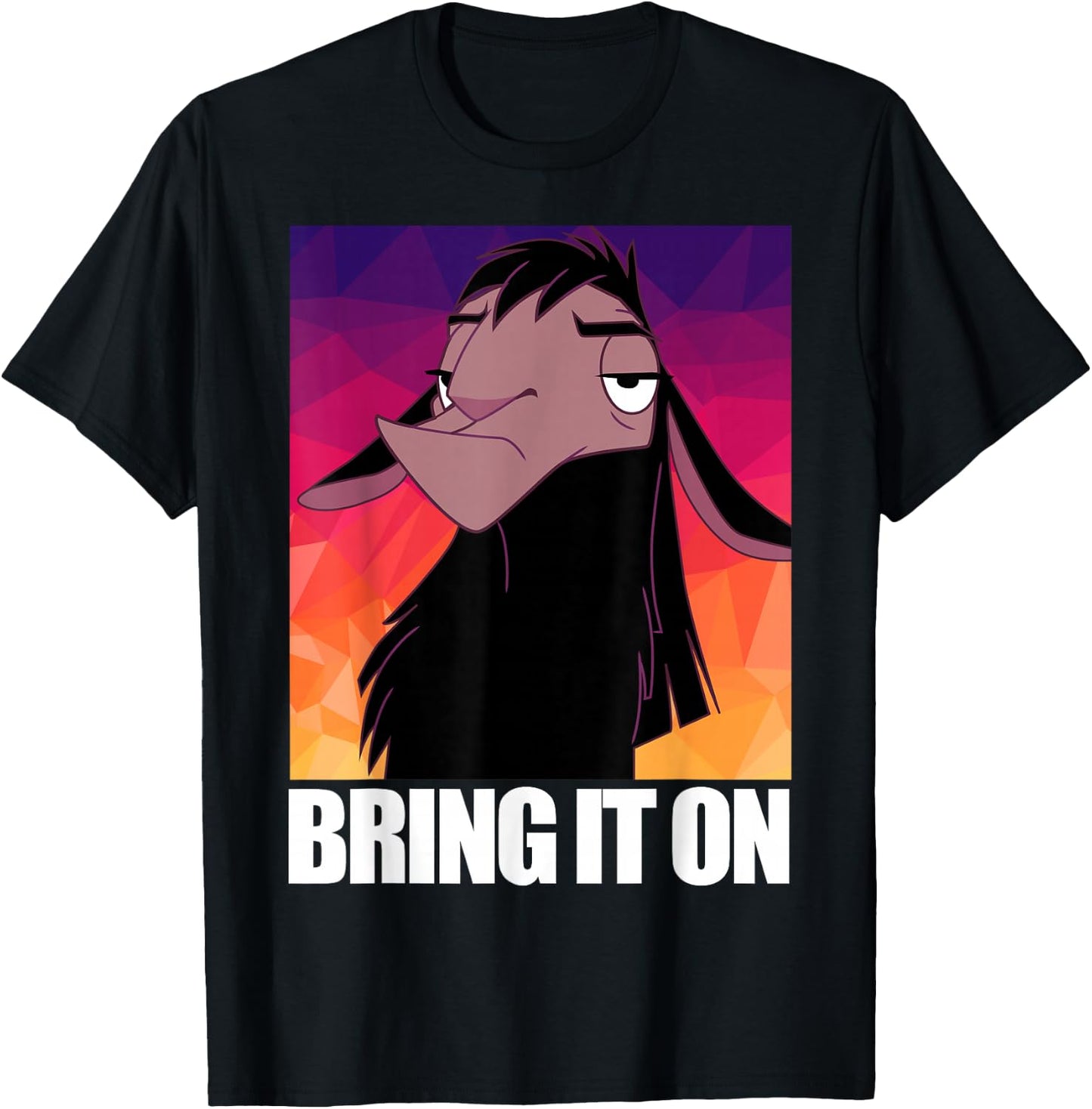 Disney Emperor's New Groove Kuzco Llama Bring It On T-Shirt - T-Shirt | Black