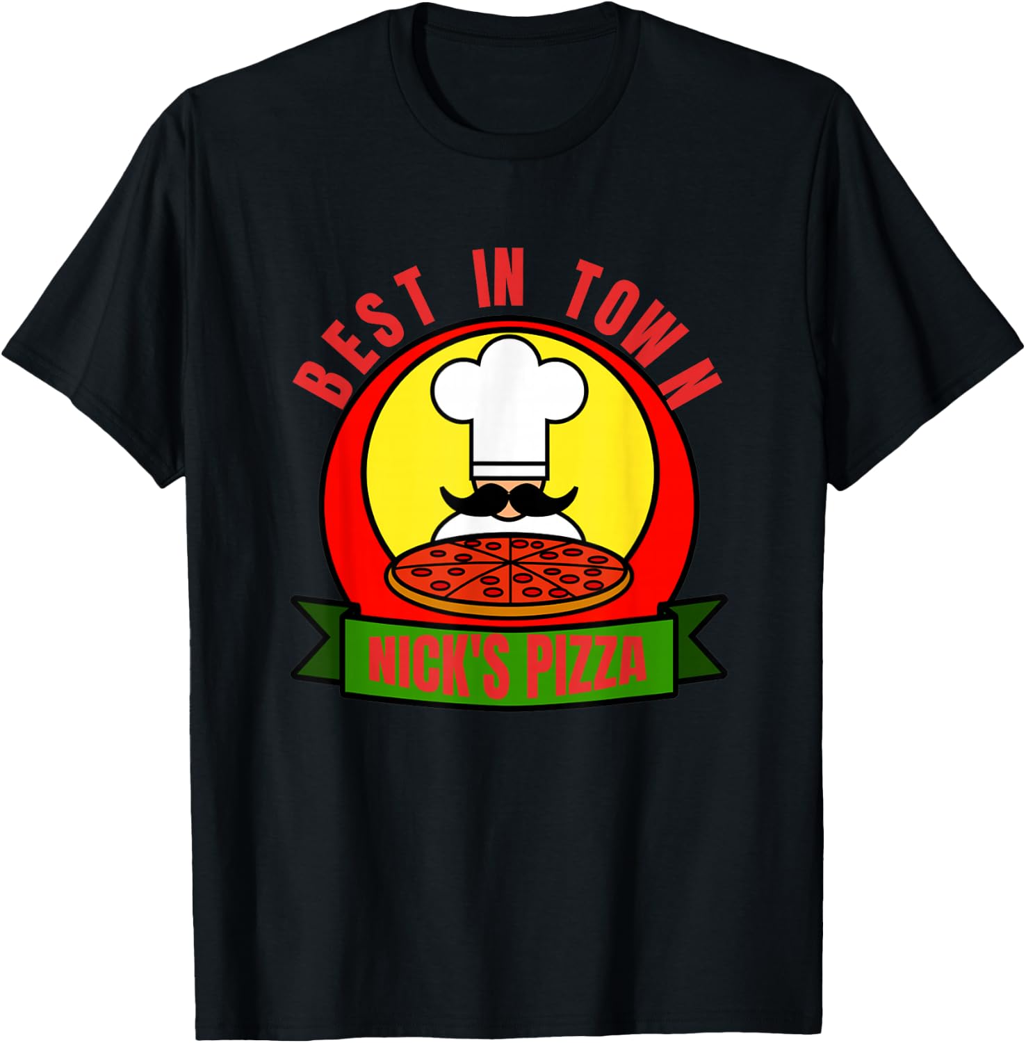 Nick's Pizza - Awesome Restaurant - employee T-Shirt - T-Shirt | Black