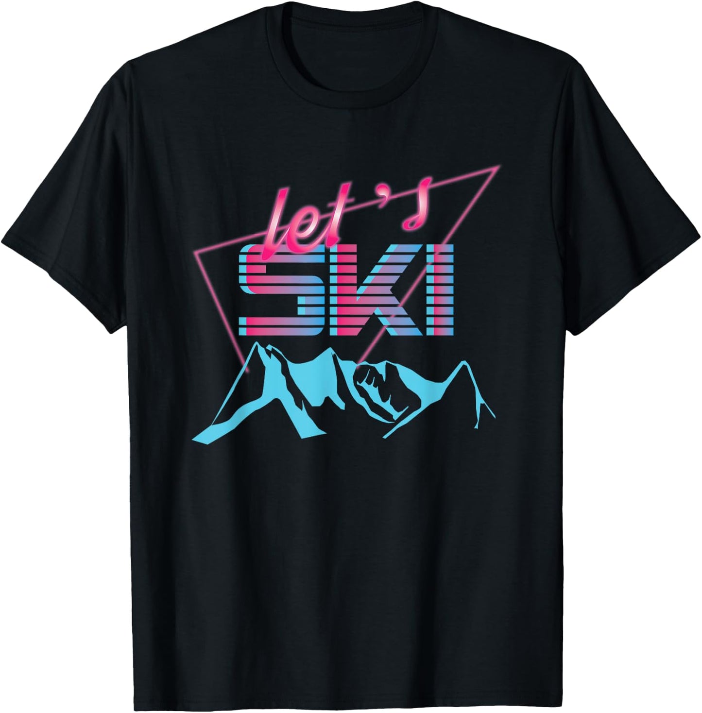 Retro Ski T Shirt Vintage 80s Ski Costume 90s Ski Clothes T-Shirt - T-Shirt | Black