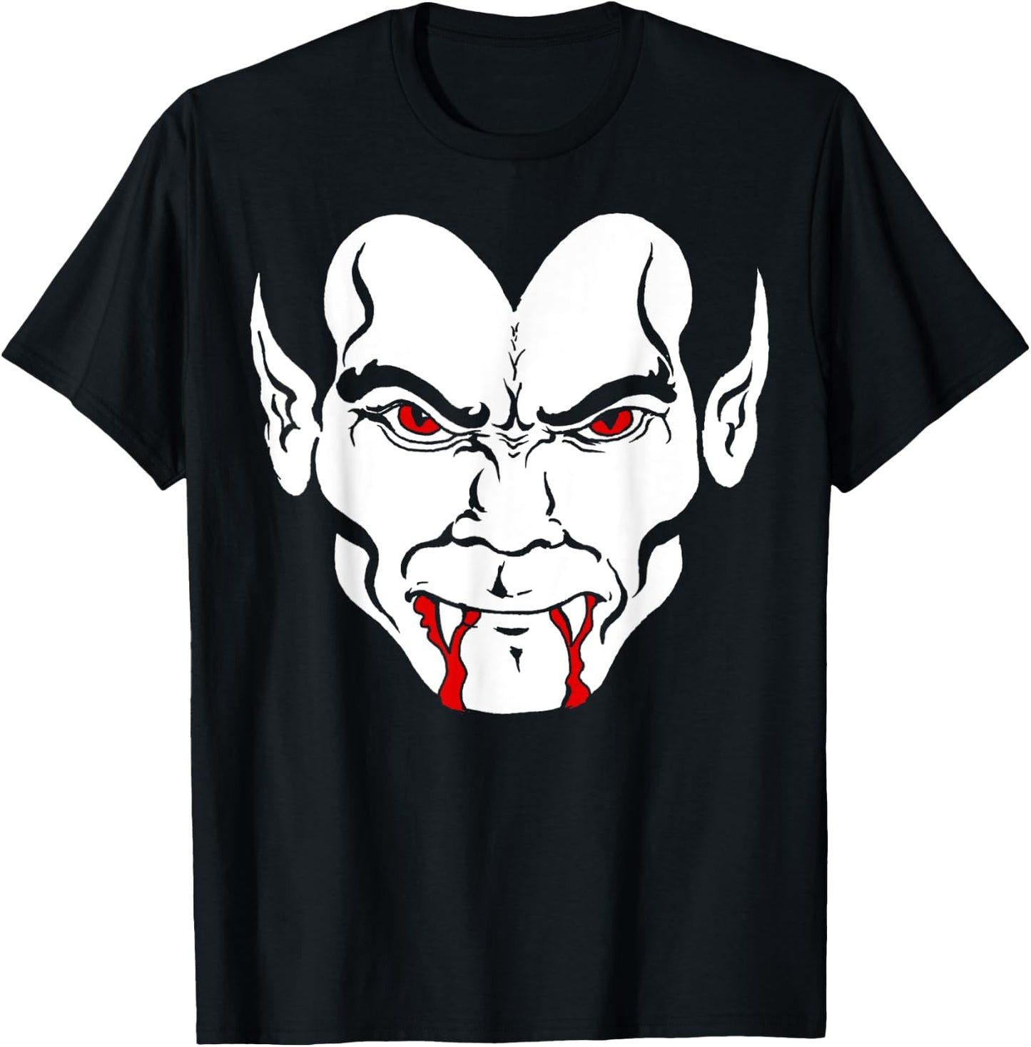 Halloween Dracula Bloody Vampire Teeth Face T-Shirt - T-Shirt | Black