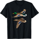 Flying Mallards Duck Hunting Bird Lover T Shirt T-Shirt - T-Shirt | Black