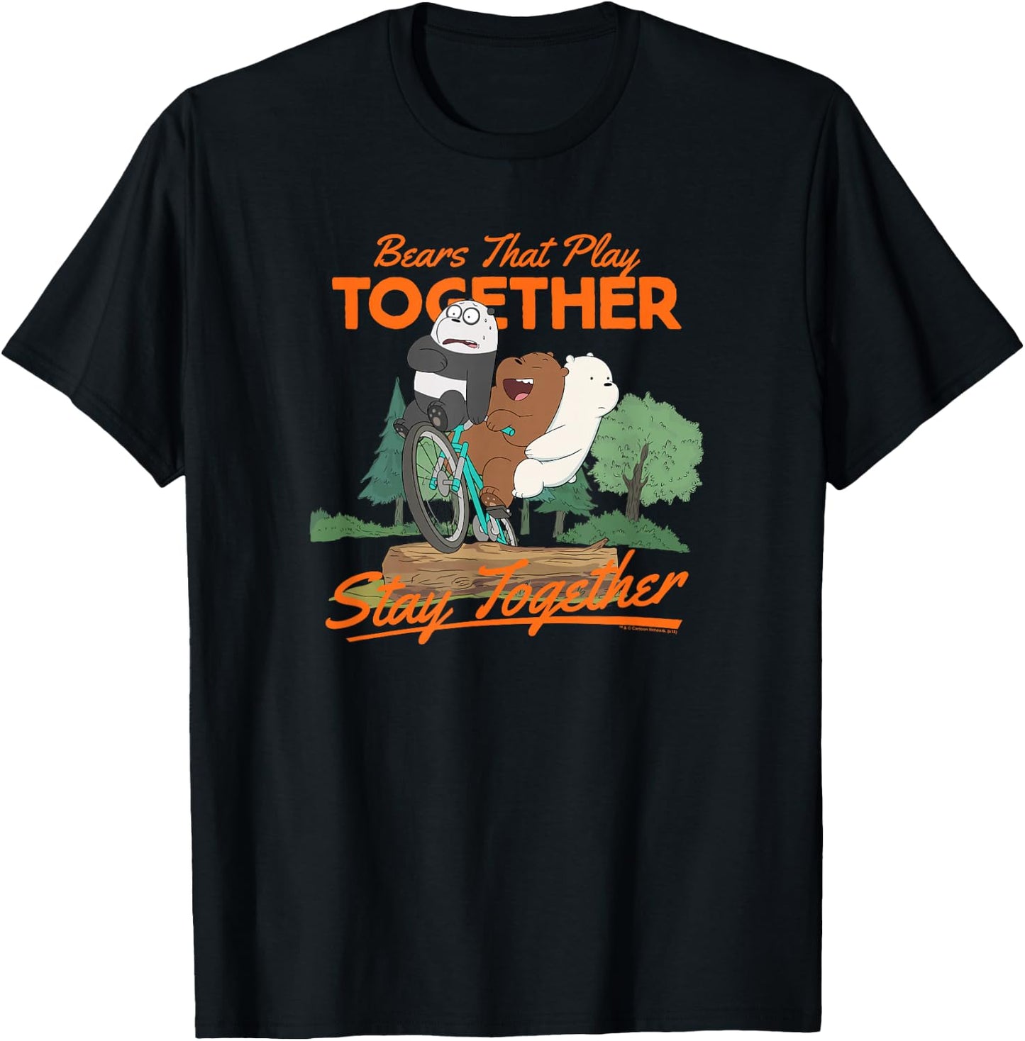 We Bare Bears Stay Together T-Shirt - T-Shirt | Black