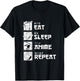 Otaku Anime Lover Japanese Food Sleeping Anime T-Shirt - T-Shirt | Black